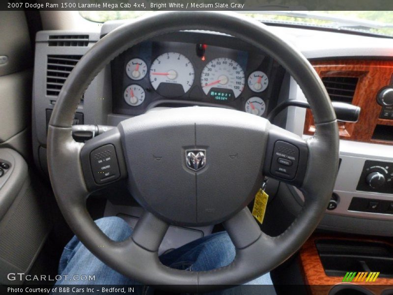 Bright White / Medium Slate Gray 2007 Dodge Ram 1500 Laramie Mega Cab 4x4