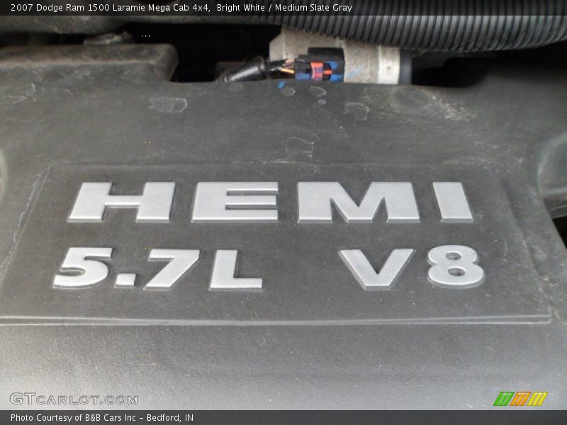 Bright White / Medium Slate Gray 2007 Dodge Ram 1500 Laramie Mega Cab 4x4