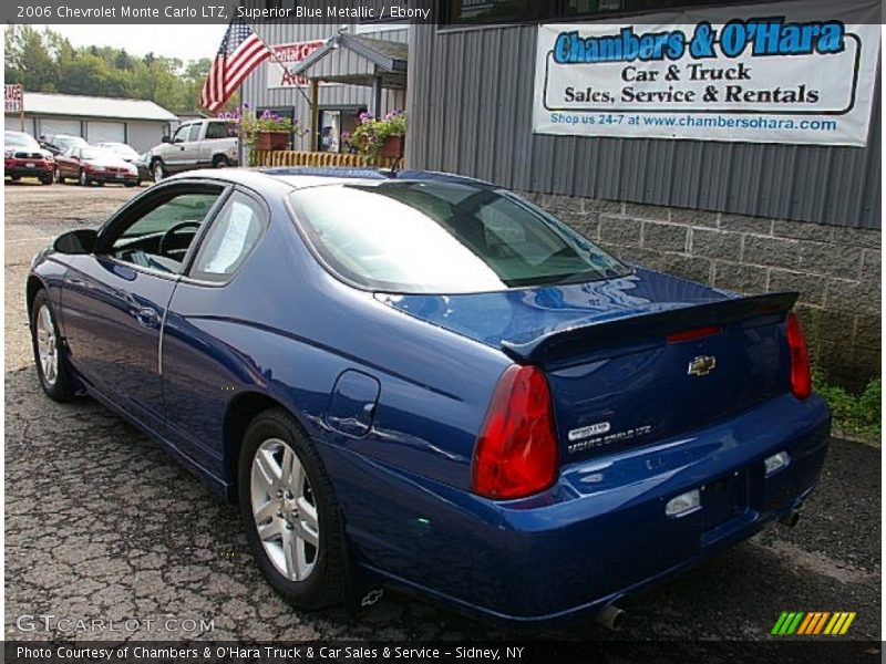 Superior Blue Metallic / Ebony 2006 Chevrolet Monte Carlo LTZ