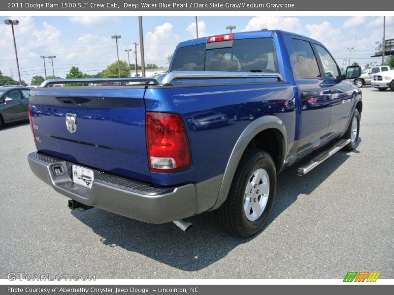 Deep Water Blue Pearl / Dark Slate Gray/Medium Graystone 2011 Dodge Ram 1500 SLT Crew Cab