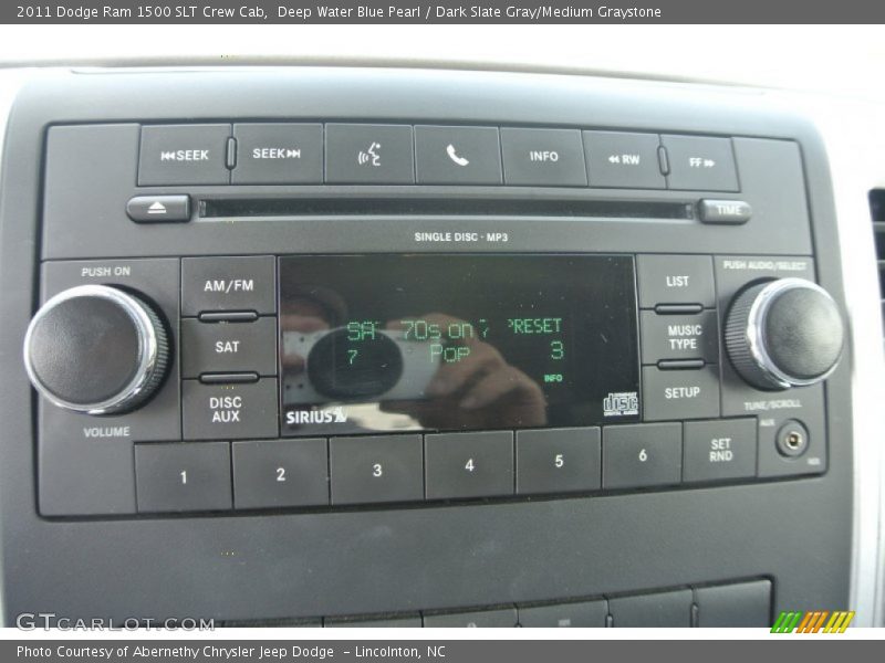 Deep Water Blue Pearl / Dark Slate Gray/Medium Graystone 2011 Dodge Ram 1500 SLT Crew Cab