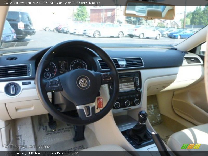 Candy White / Cornsilk Beige 2012 Volkswagen Passat 2.5L SE