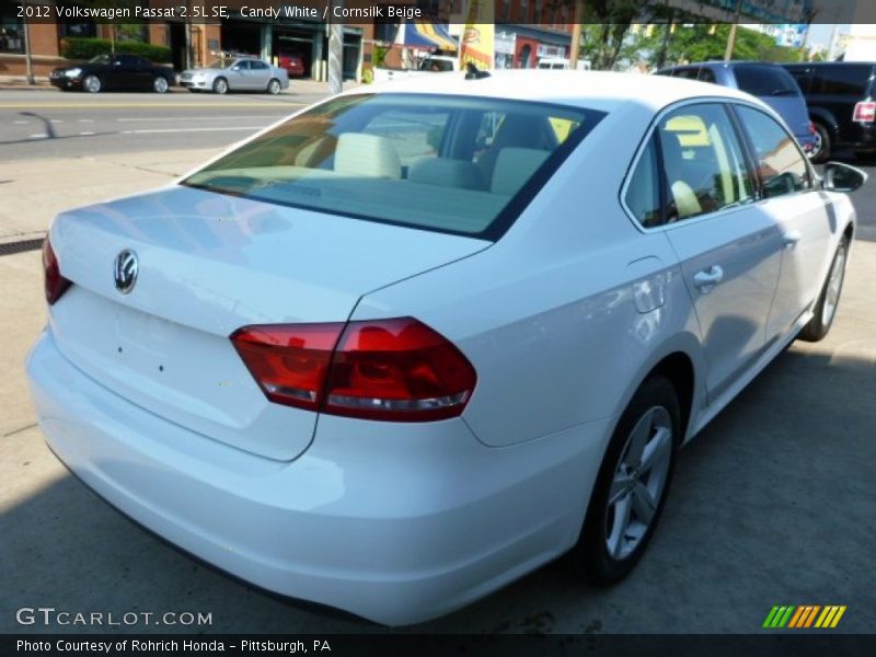 Candy White / Cornsilk Beige 2012 Volkswagen Passat 2.5L SE