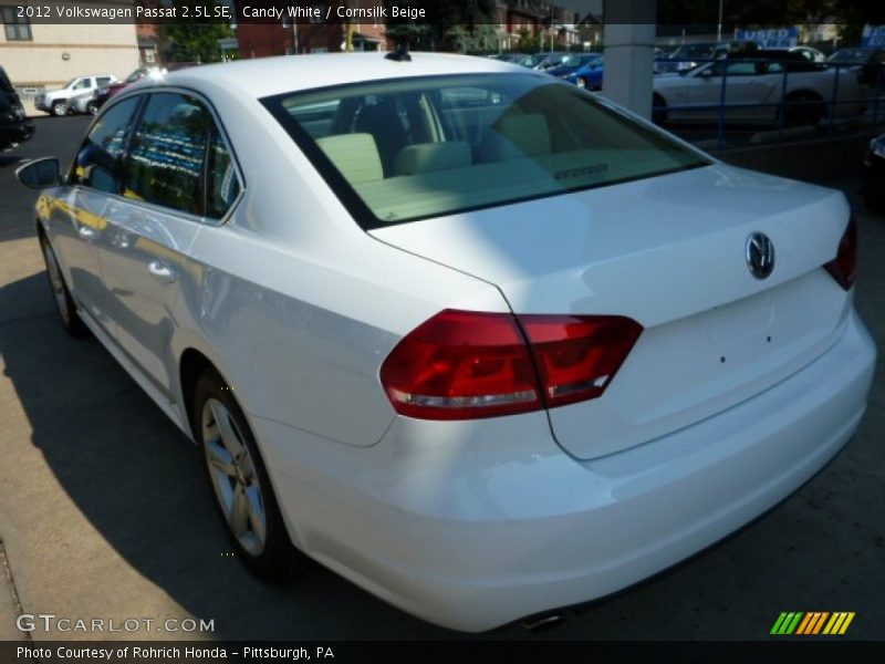 Candy White / Cornsilk Beige 2012 Volkswagen Passat 2.5L SE