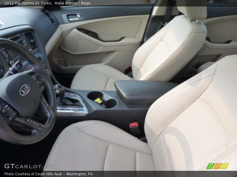 Front Seat of 2012 Optima EX Turbo