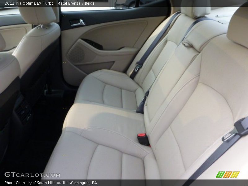 Rear Seat of 2012 Optima EX Turbo