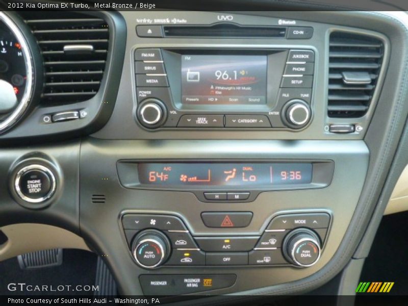 Controls of 2012 Optima EX Turbo