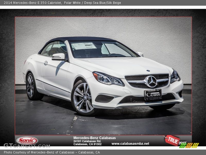 Polar White / Deep Sea Blue/Silk Beige 2014 Mercedes-Benz E 350 Cabriolet