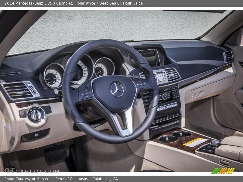 Polar White / Deep Sea Blue/Silk Beige 2014 Mercedes-Benz E 350 Cabriolet