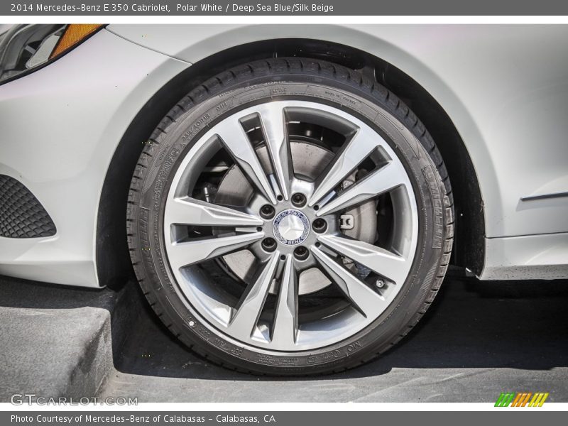 Polar White / Deep Sea Blue/Silk Beige 2014 Mercedes-Benz E 350 Cabriolet