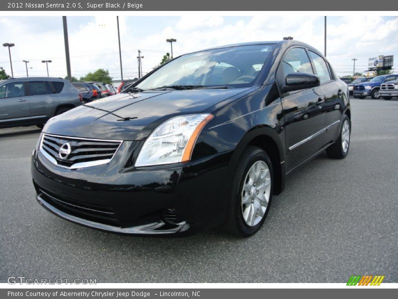 Super Black / Beige 2012 Nissan Sentra 2.0 S