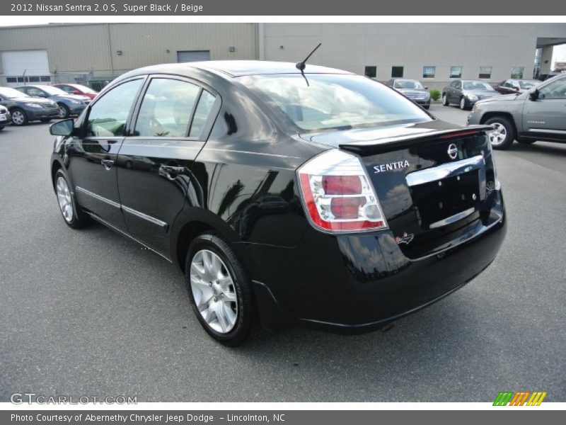 Super Black / Beige 2012 Nissan Sentra 2.0 S