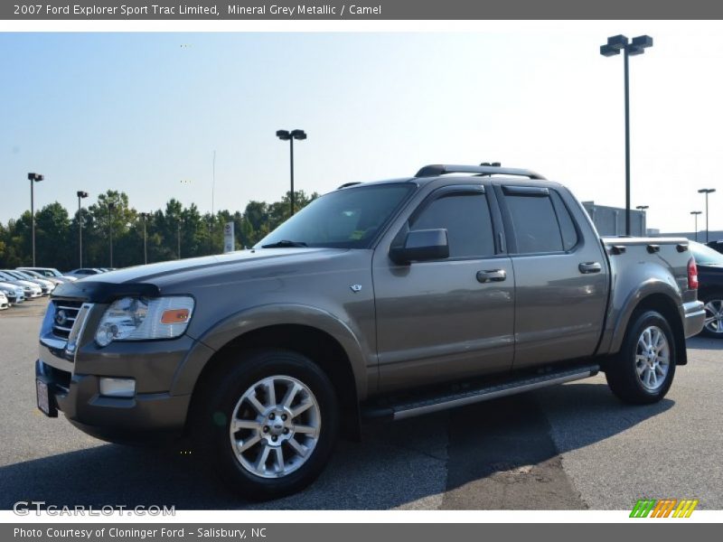 Mineral Grey Metallic / Camel 2007 Ford Explorer Sport Trac Limited