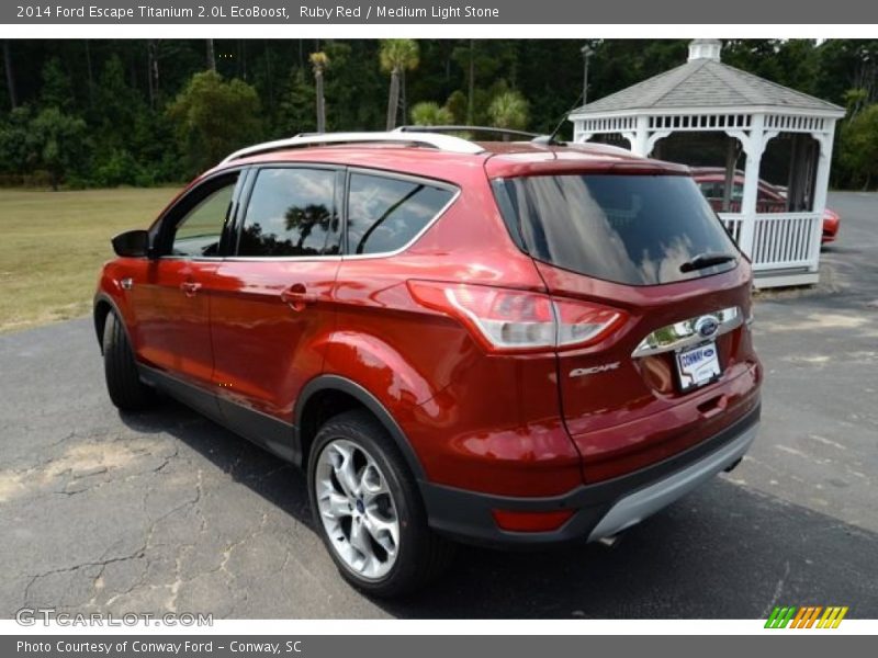 Ruby Red / Medium Light Stone 2014 Ford Escape Titanium 2.0L EcoBoost