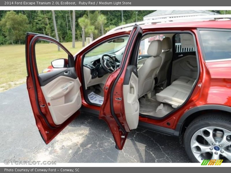 Ruby Red / Medium Light Stone 2014 Ford Escape Titanium 2.0L EcoBoost
