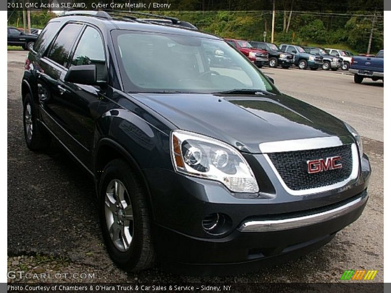 Cyber Gray Metallic / Ebony 2011 GMC Acadia SLE AWD