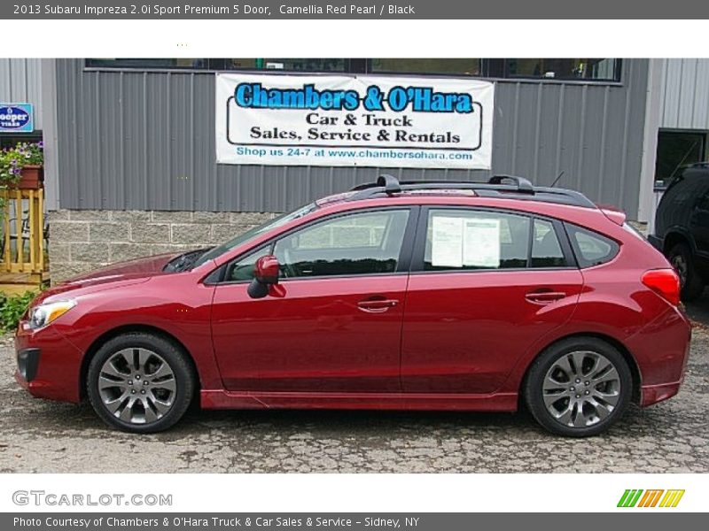 Camellia Red Pearl / Black 2013 Subaru Impreza 2.0i Sport Premium 5 Door