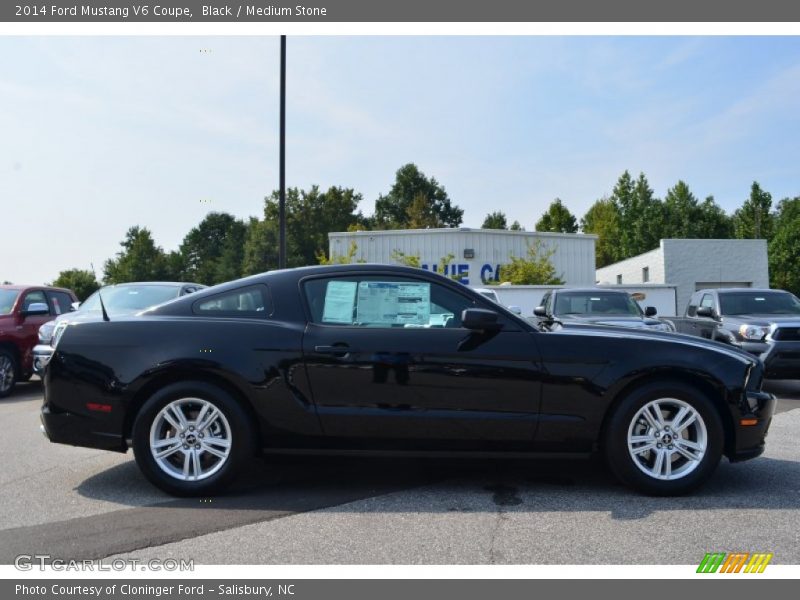 Black / Medium Stone 2014 Ford Mustang V6 Coupe