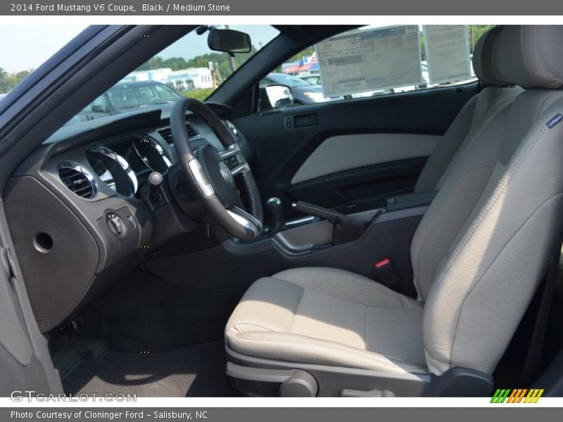 Black / Medium Stone 2014 Ford Mustang V6 Coupe