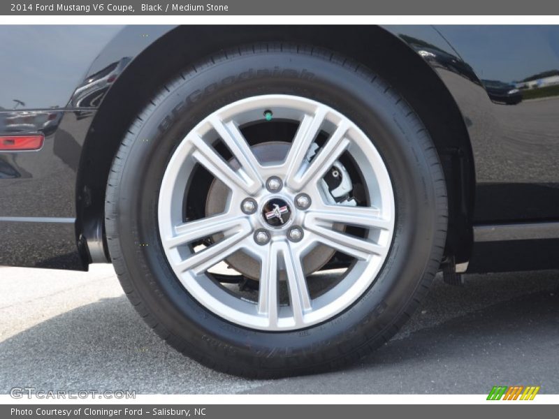 Black / Medium Stone 2014 Ford Mustang V6 Coupe