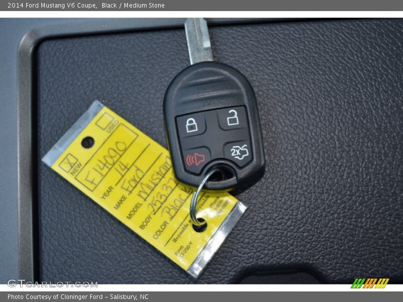 Black / Medium Stone 2014 Ford Mustang V6 Coupe