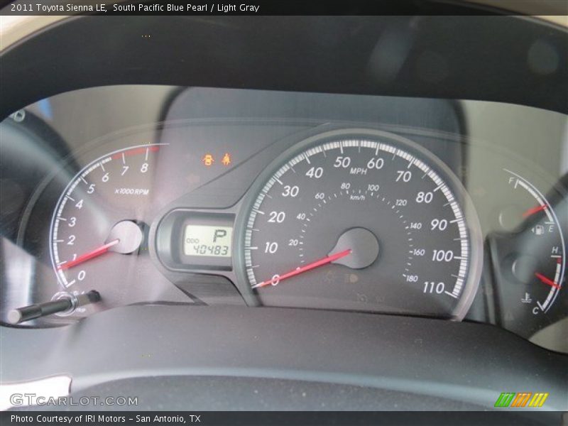 South Pacific Blue Pearl / Light Gray 2011 Toyota Sienna LE