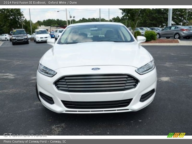 Oxford White / Dune 2014 Ford Fusion SE EcoBoost