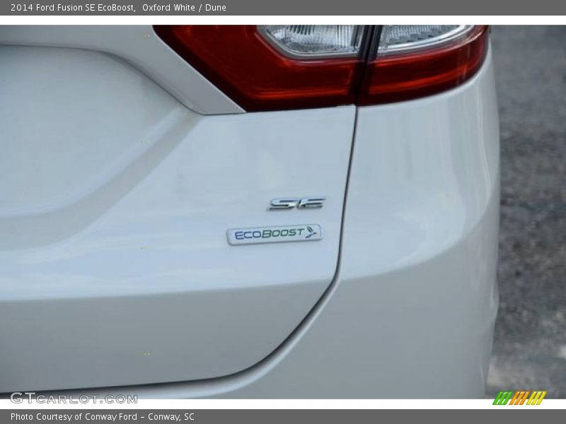 Oxford White / Dune 2014 Ford Fusion SE EcoBoost