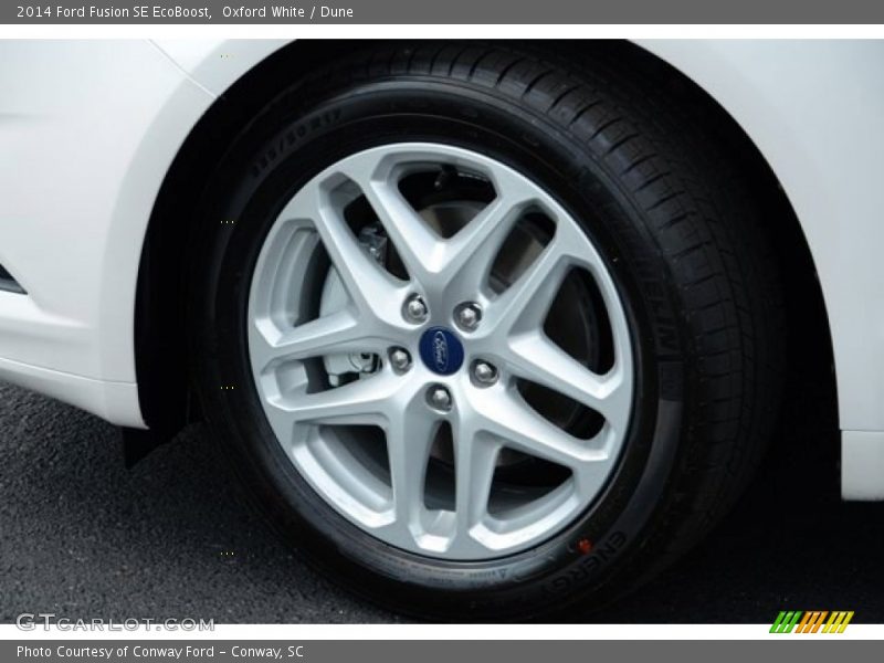 Oxford White / Dune 2014 Ford Fusion SE EcoBoost
