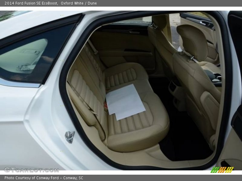 Oxford White / Dune 2014 Ford Fusion SE EcoBoost