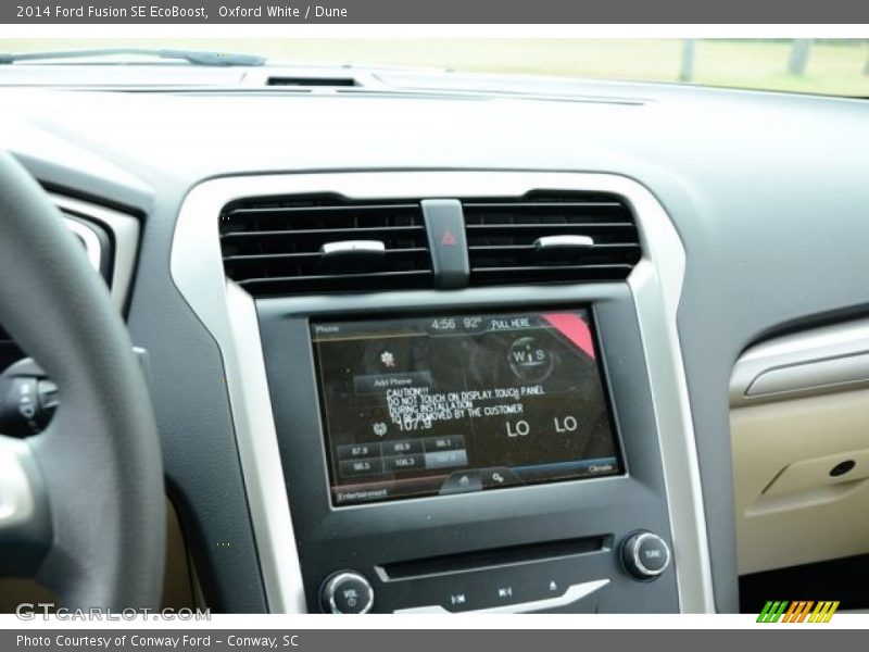 Oxford White / Dune 2014 Ford Fusion SE EcoBoost