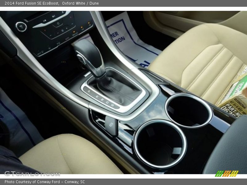 Oxford White / Dune 2014 Ford Fusion SE EcoBoost