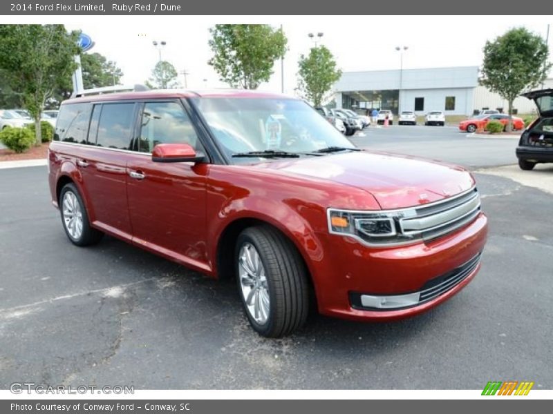 Ruby Red / Dune 2014 Ford Flex Limited