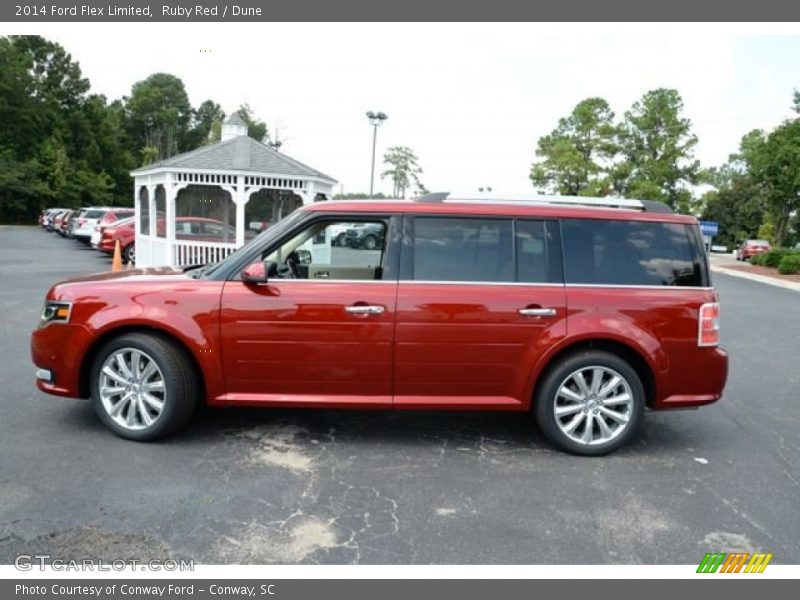 Ruby Red / Dune 2014 Ford Flex Limited