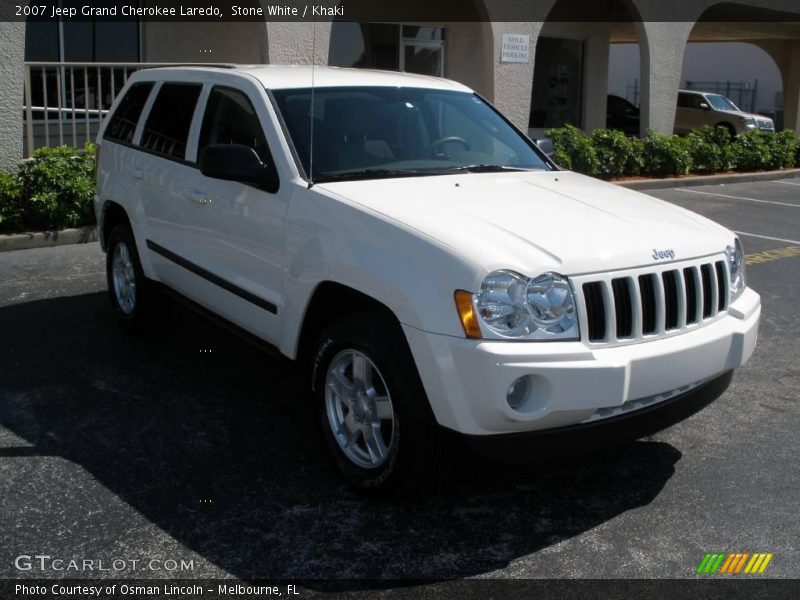 Stone White / Khaki 2007 Jeep Grand Cherokee Laredo