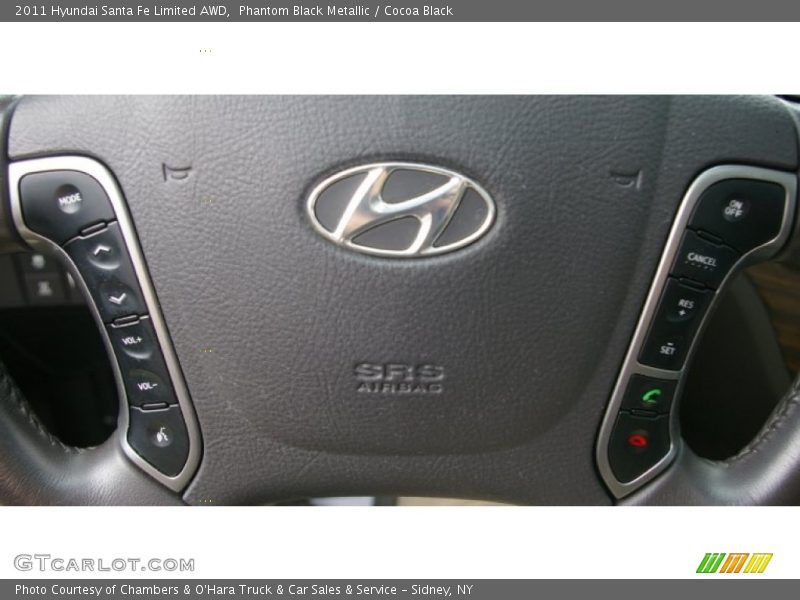 Phantom Black Metallic / Cocoa Black 2011 Hyundai Santa Fe Limited AWD