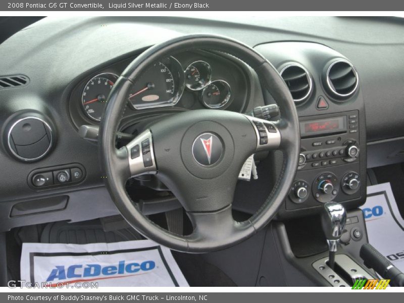 Liquid Silver Metallic / Ebony Black 2008 Pontiac G6 GT Convertible