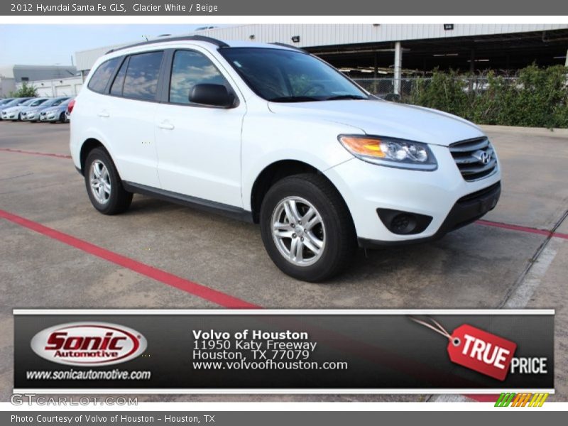 Glacier White / Beige 2012 Hyundai Santa Fe GLS