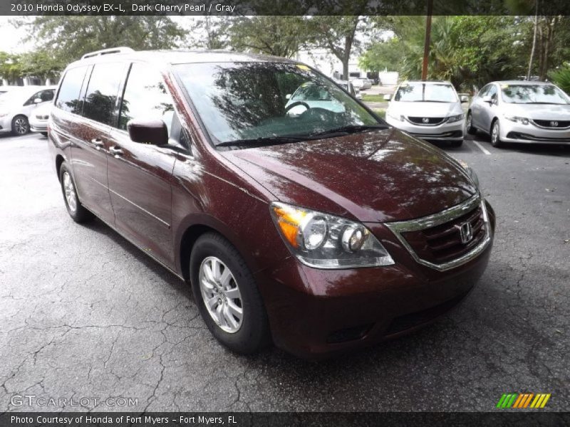 Dark Cherry Pearl / Gray 2010 Honda Odyssey EX-L
