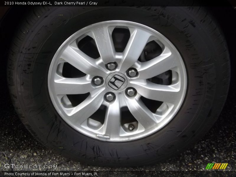 Dark Cherry Pearl / Gray 2010 Honda Odyssey EX-L
