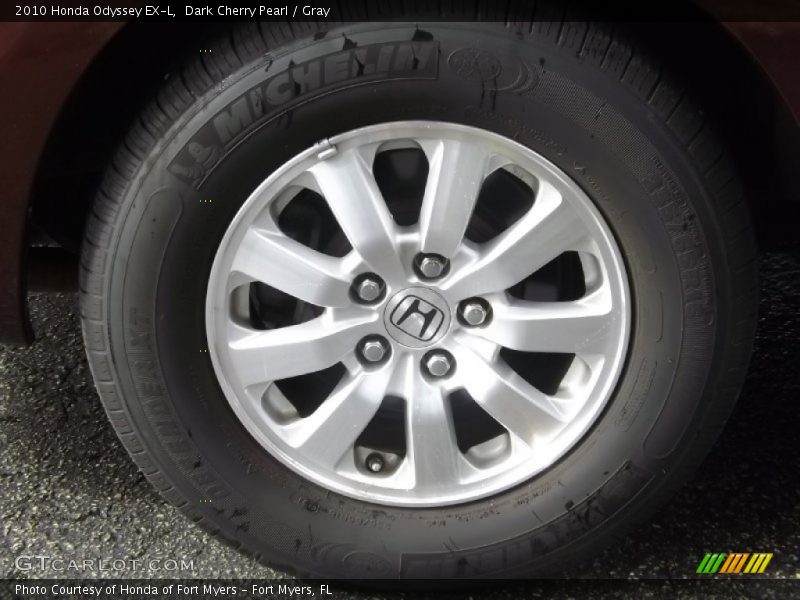 Dark Cherry Pearl / Gray 2010 Honda Odyssey EX-L