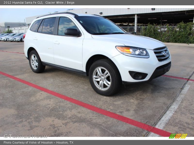 Glacier White / Beige 2012 Hyundai Santa Fe GLS