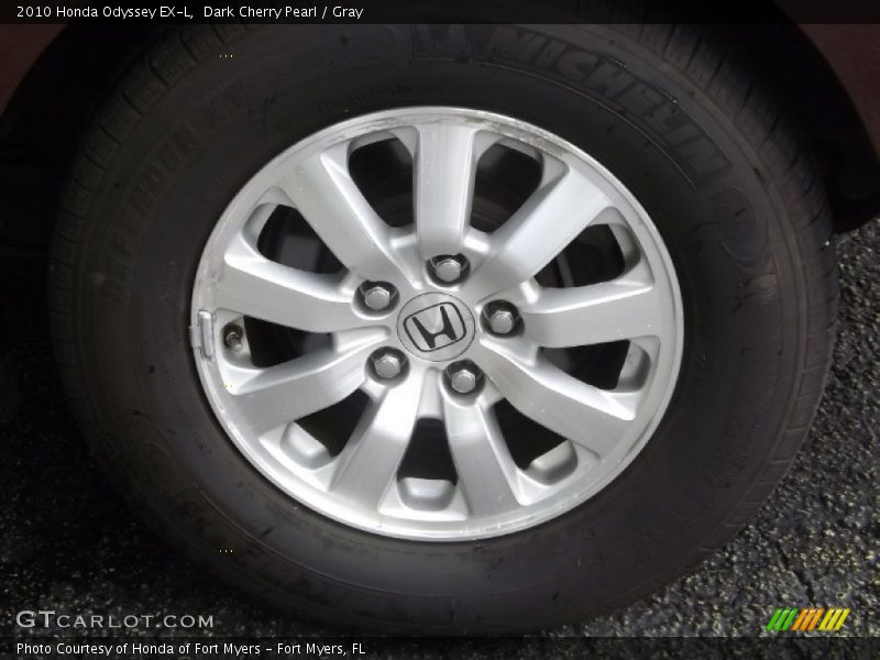 Dark Cherry Pearl / Gray 2010 Honda Odyssey EX-L