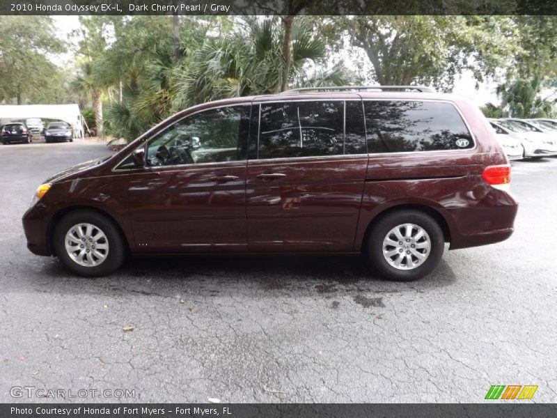 Dark Cherry Pearl / Gray 2010 Honda Odyssey EX-L