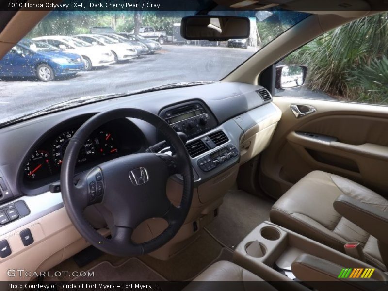 Dark Cherry Pearl / Gray 2010 Honda Odyssey EX-L