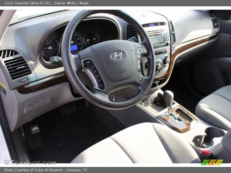 Glacier White / Beige 2012 Hyundai Santa Fe GLS