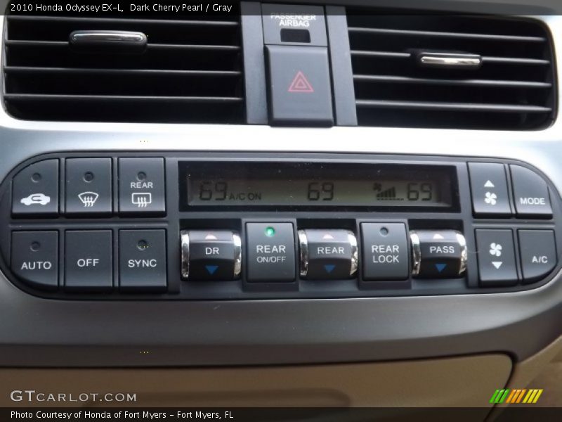 Dark Cherry Pearl / Gray 2010 Honda Odyssey EX-L