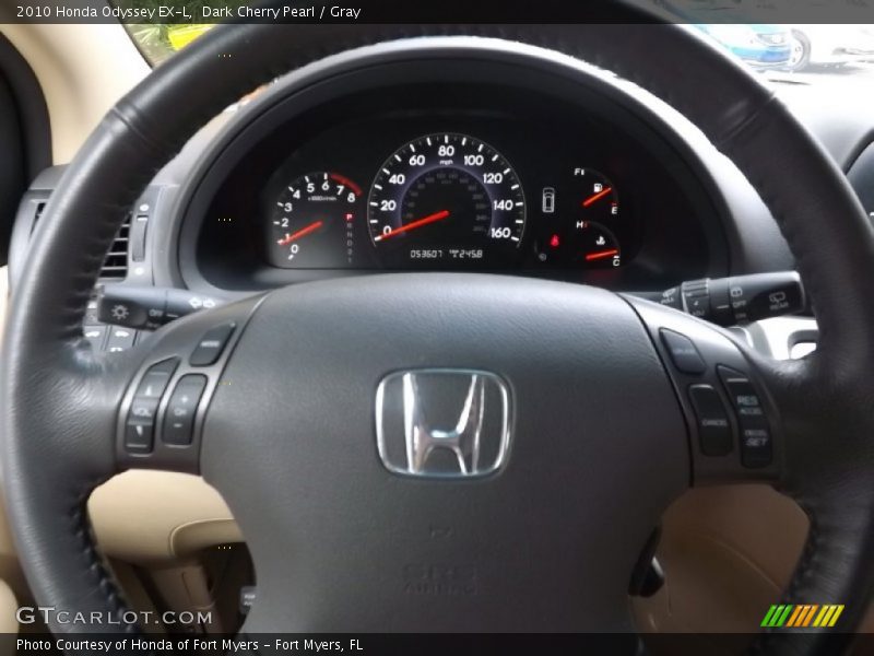 Dark Cherry Pearl / Gray 2010 Honda Odyssey EX-L