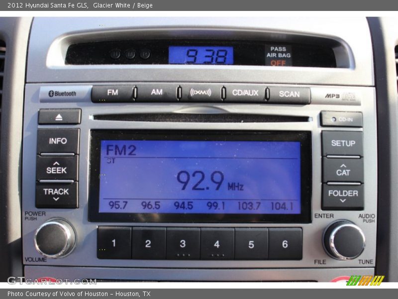 Glacier White / Beige 2012 Hyundai Santa Fe GLS