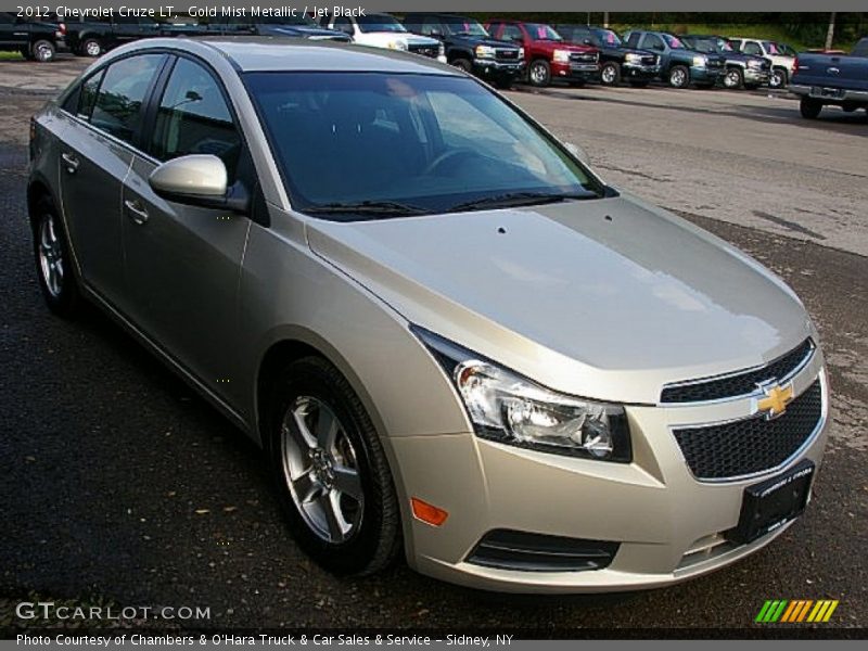 Gold Mist Metallic / Jet Black 2012 Chevrolet Cruze LT